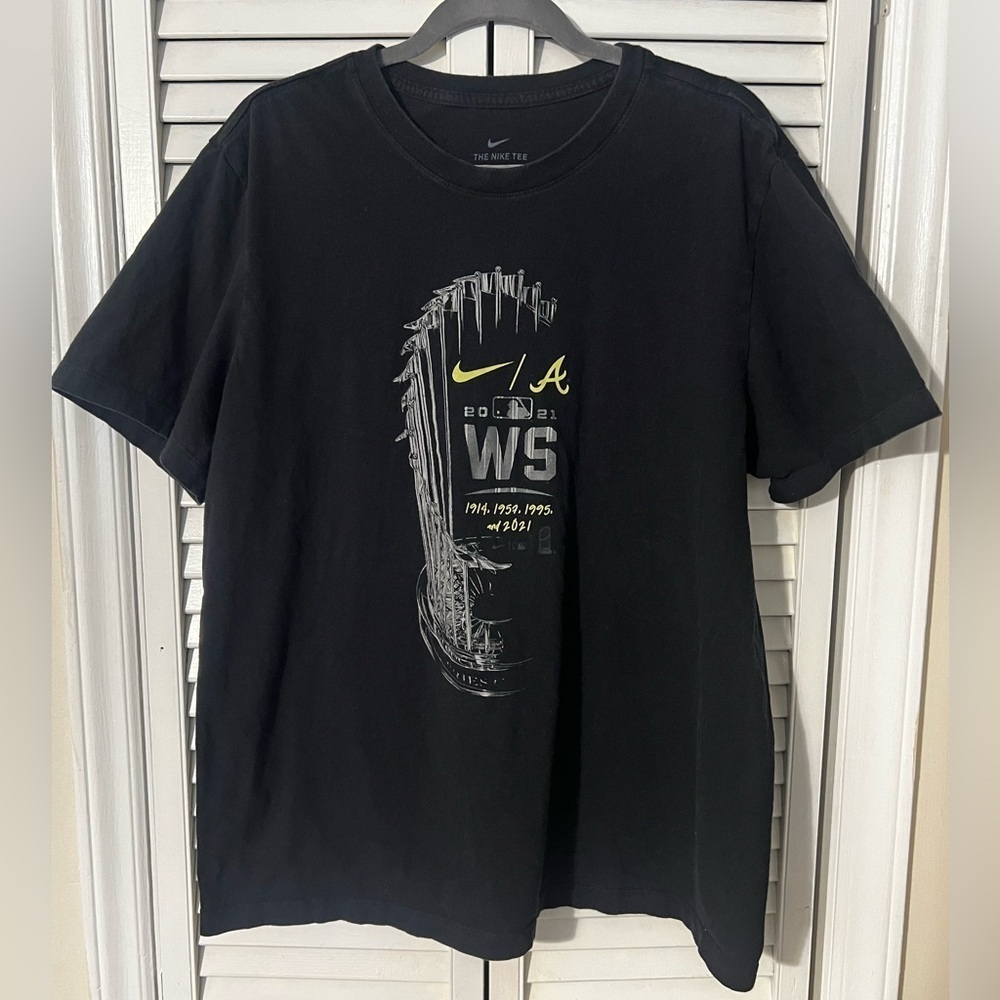 Nike 2021 Atlanta Braves World Series Championship Trophy Shirt Sz XL Mens